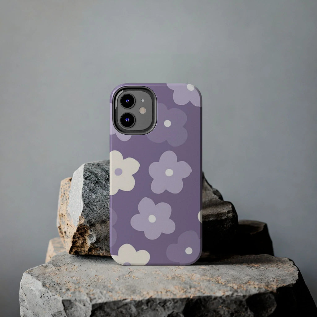 Pastel Purple Flowers Phone Case (Apple & Android) - Pink Sweetheart