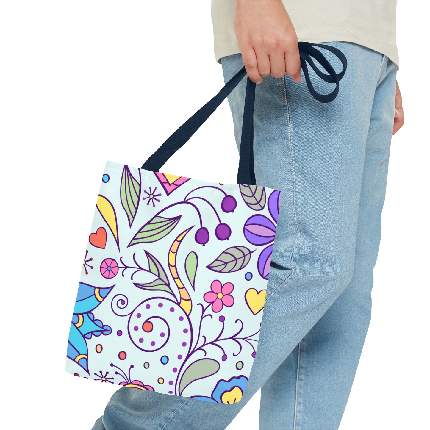 Tranquil Floral Botanicals Tote Bag