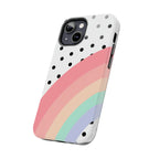 Polka Dot Rainbow Phone Case (Apple & Android) - Pink Sweetheart