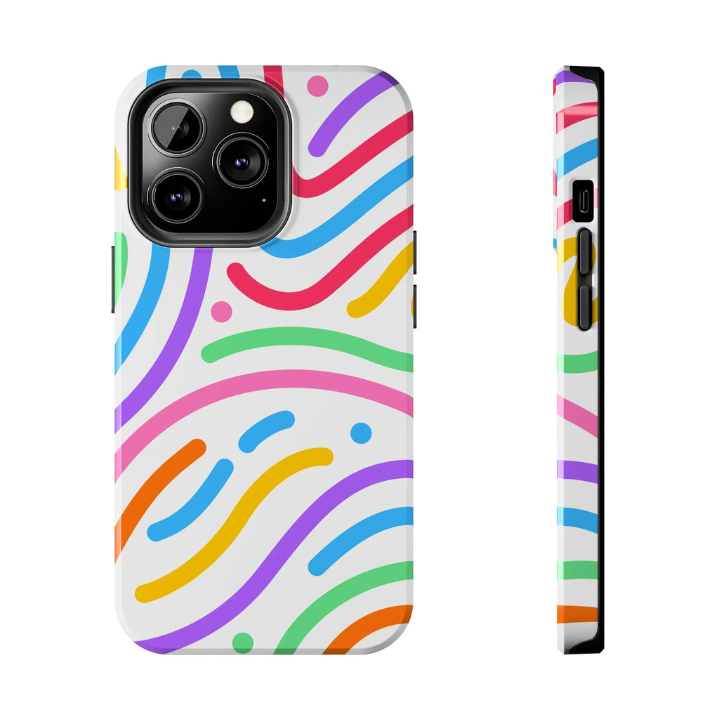 Rainbow Swirls Phone Case (Apple & Android) - Pink Sweetheart
