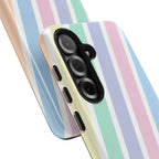 Pretty Pastel Lines Phone Case (Apple & Android) - Pink Sweetheart