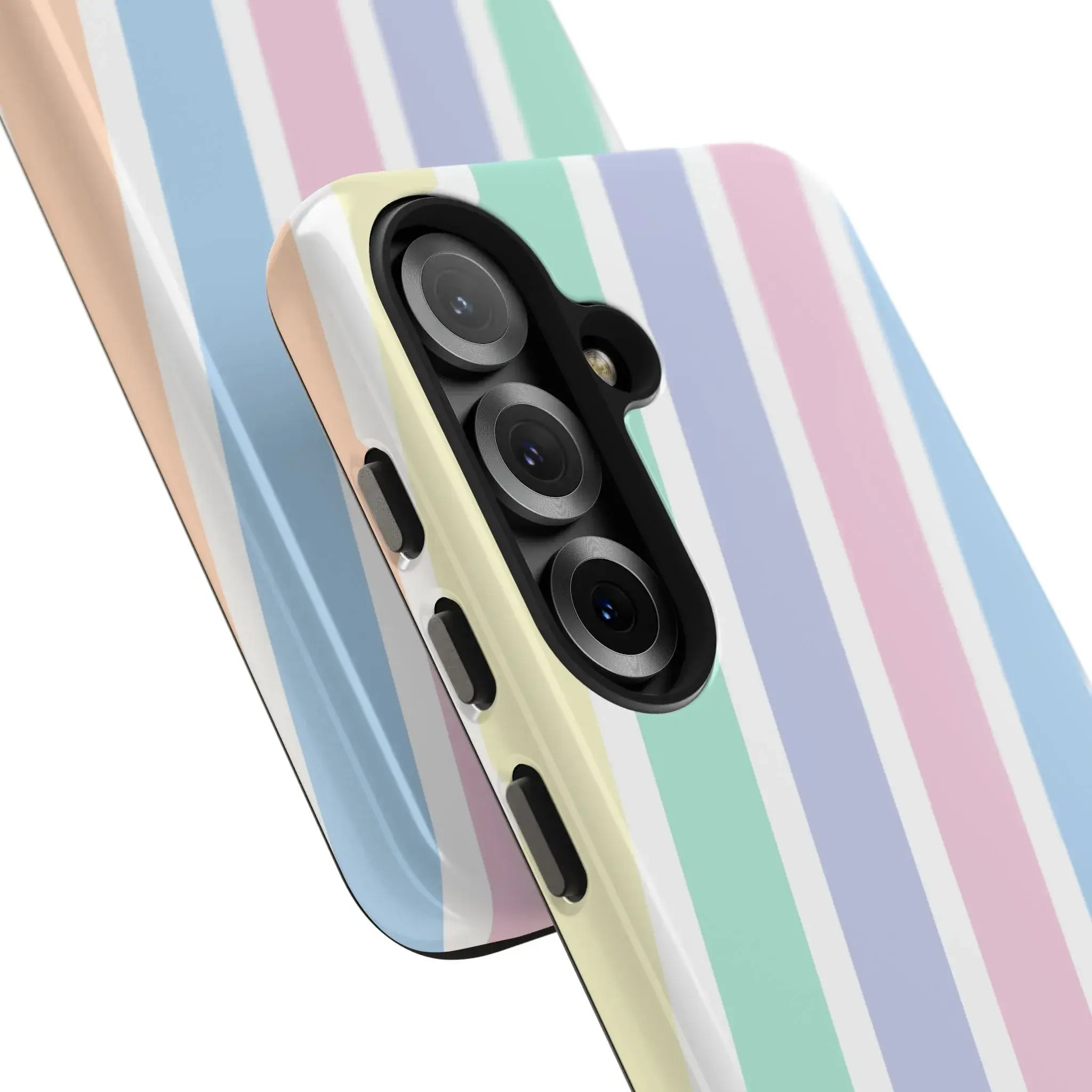 Pretty Pastel Lines Phone Case (Apple & Android) - Pink Sweetheart