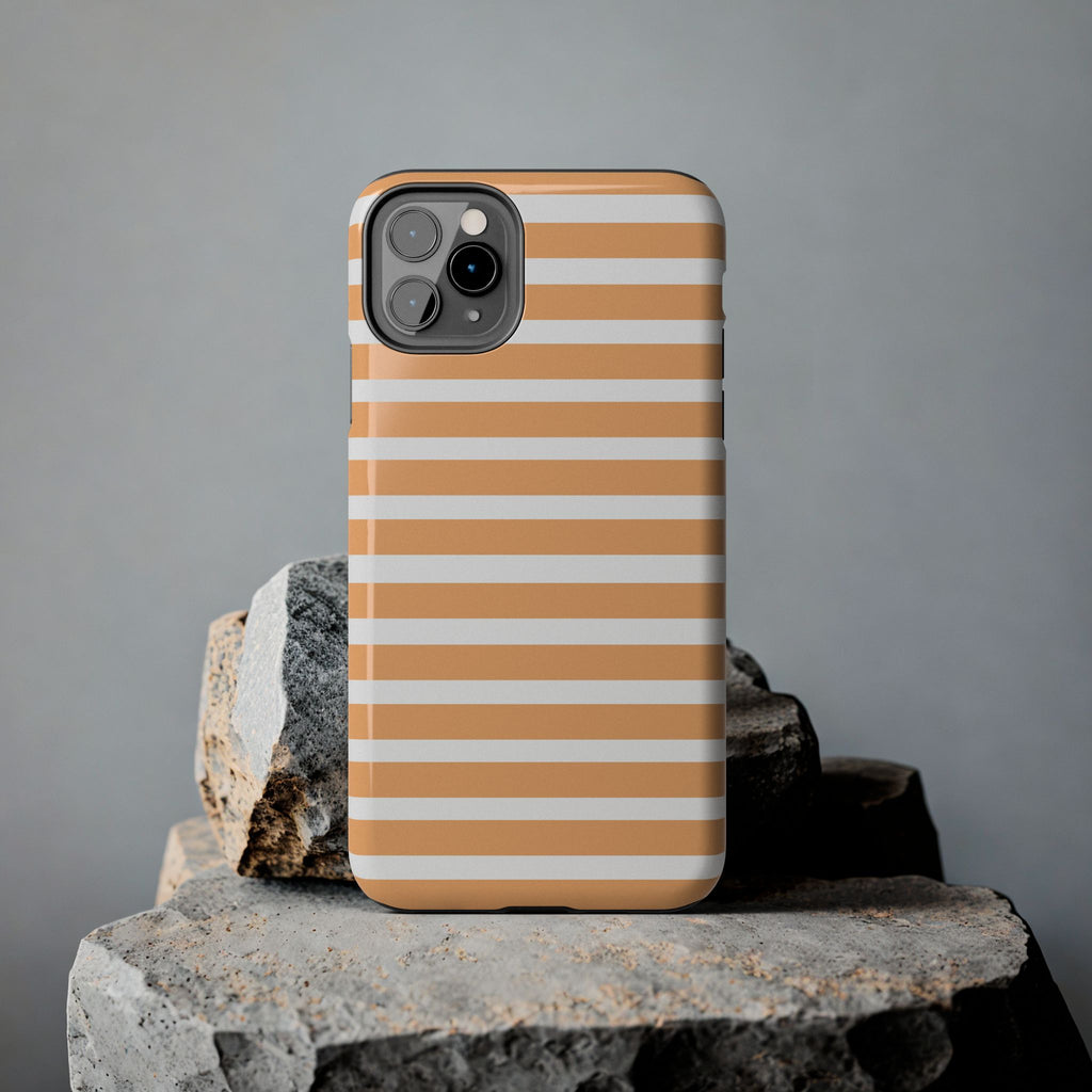 Orange Stripe Lines Phone Case (Apple & Android)