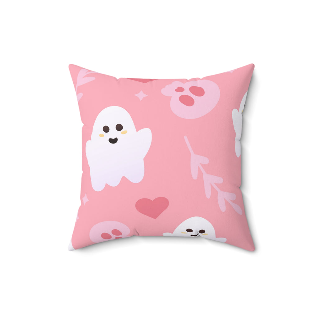 Pretty Pink Ghosts Square Pillow