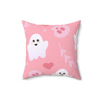Pretty Pink Ghosts Square Pillow
