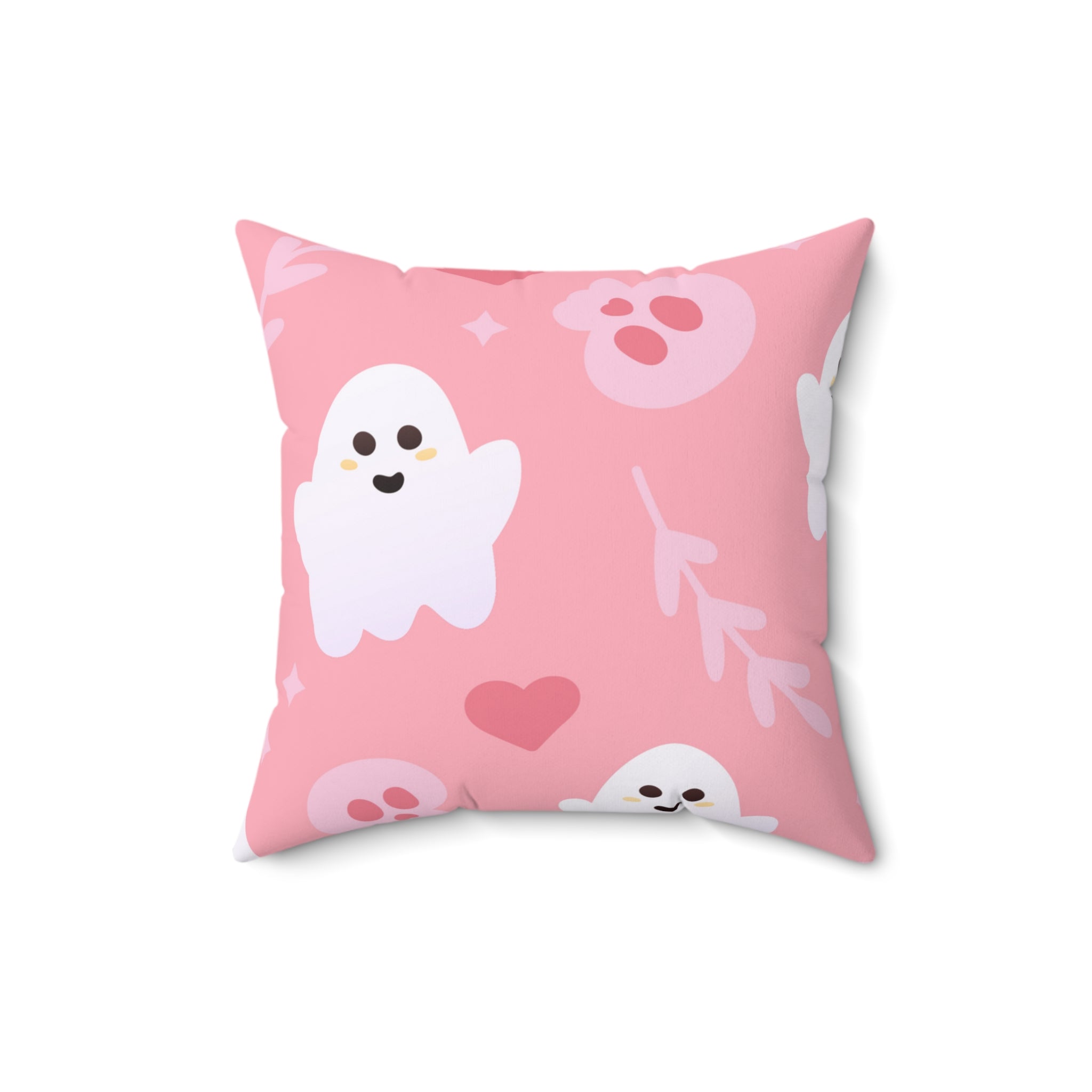 Pretty Pink Ghosts Square Pillow