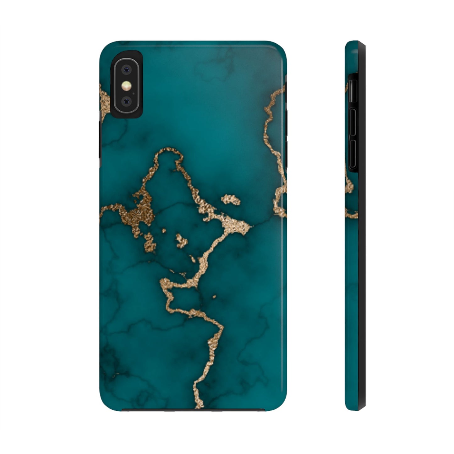 Green & Gold Marble Phone Case