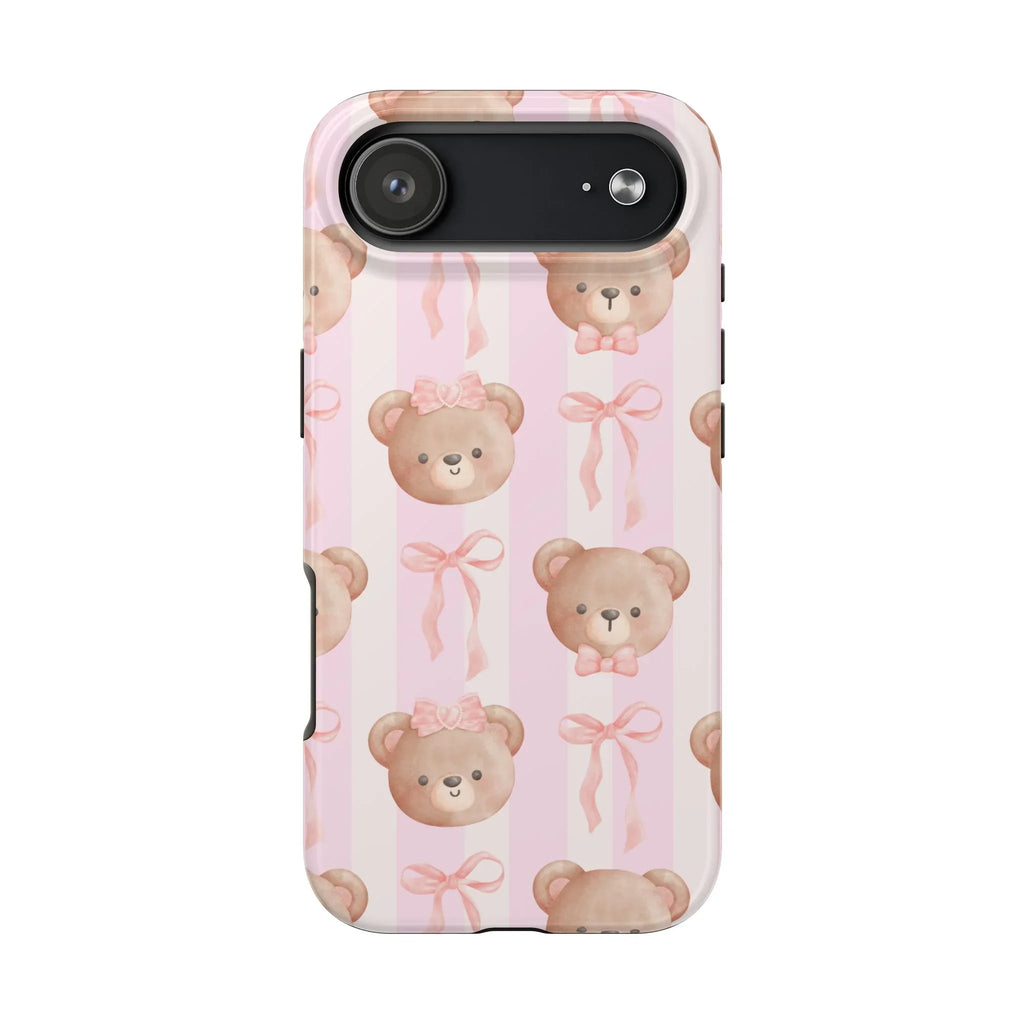 Cuddly Teddy Bear Phone Case (Apple & Android) - Pink Sweetheart