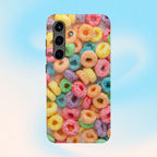 Morning Cereal Loops Phone Case (Apple & Android) - Pink Sweetheart