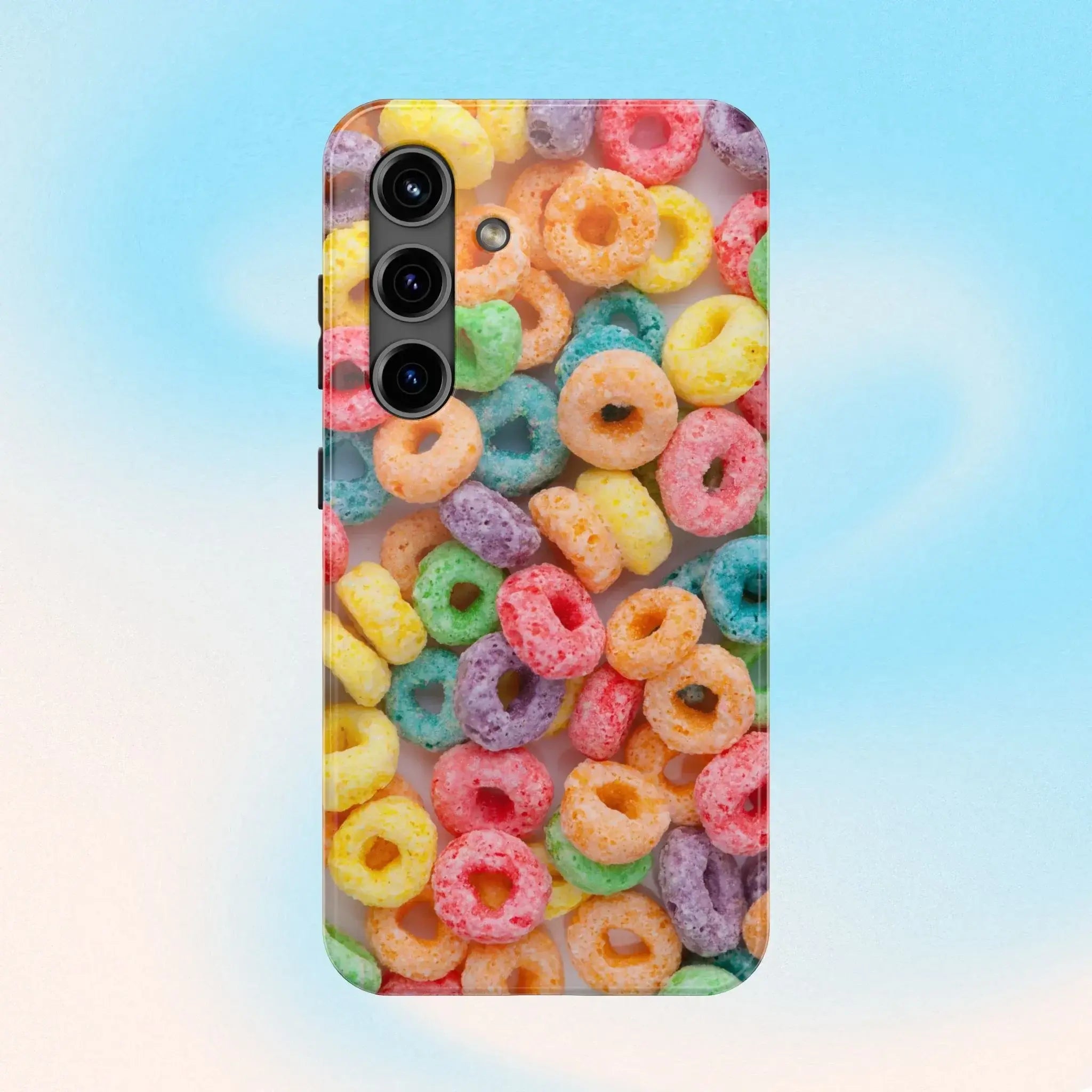 Morning Cereal Loops Phone Case (Apple & Android) - Pink Sweetheart
