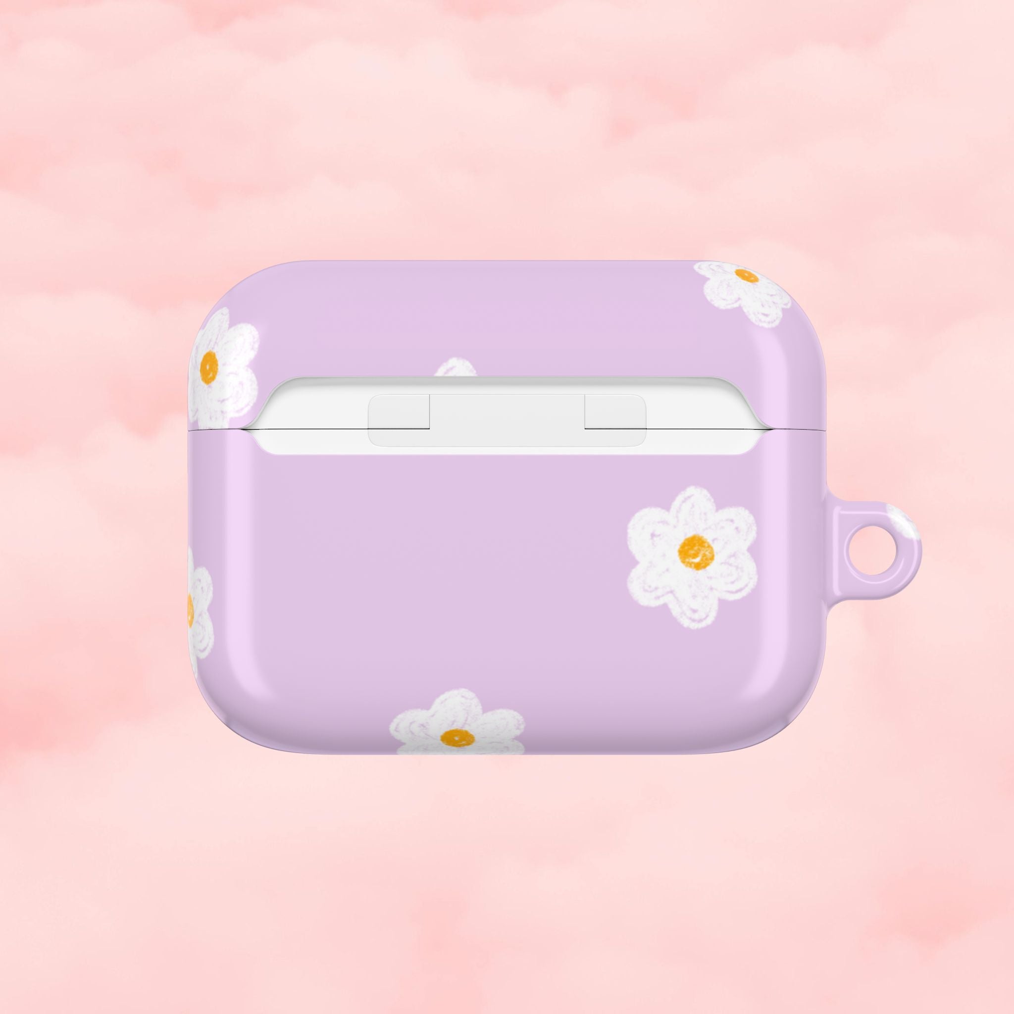 Purple Daisy Floral AirPod Case