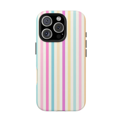 Pastel Candy Stripes Phone Cases