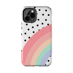 Polka Dot Rainbow Phone Case (Apple & Android) - Pink Sweetheart