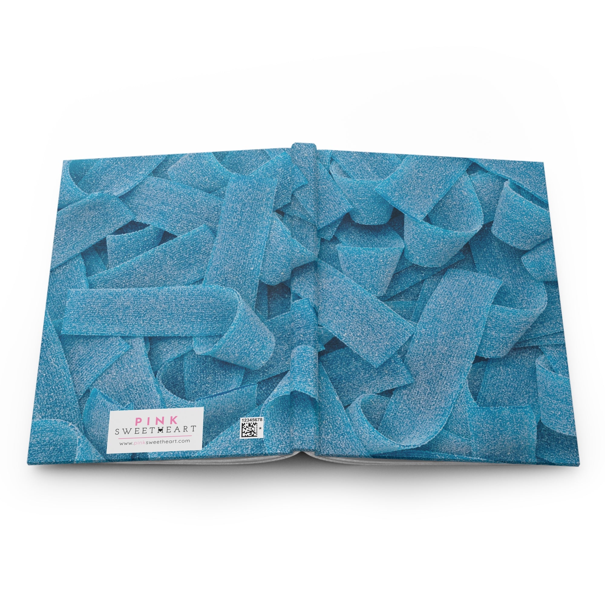 Tiras de caramelo azul amargo Cuaderno mate de tapa dura 