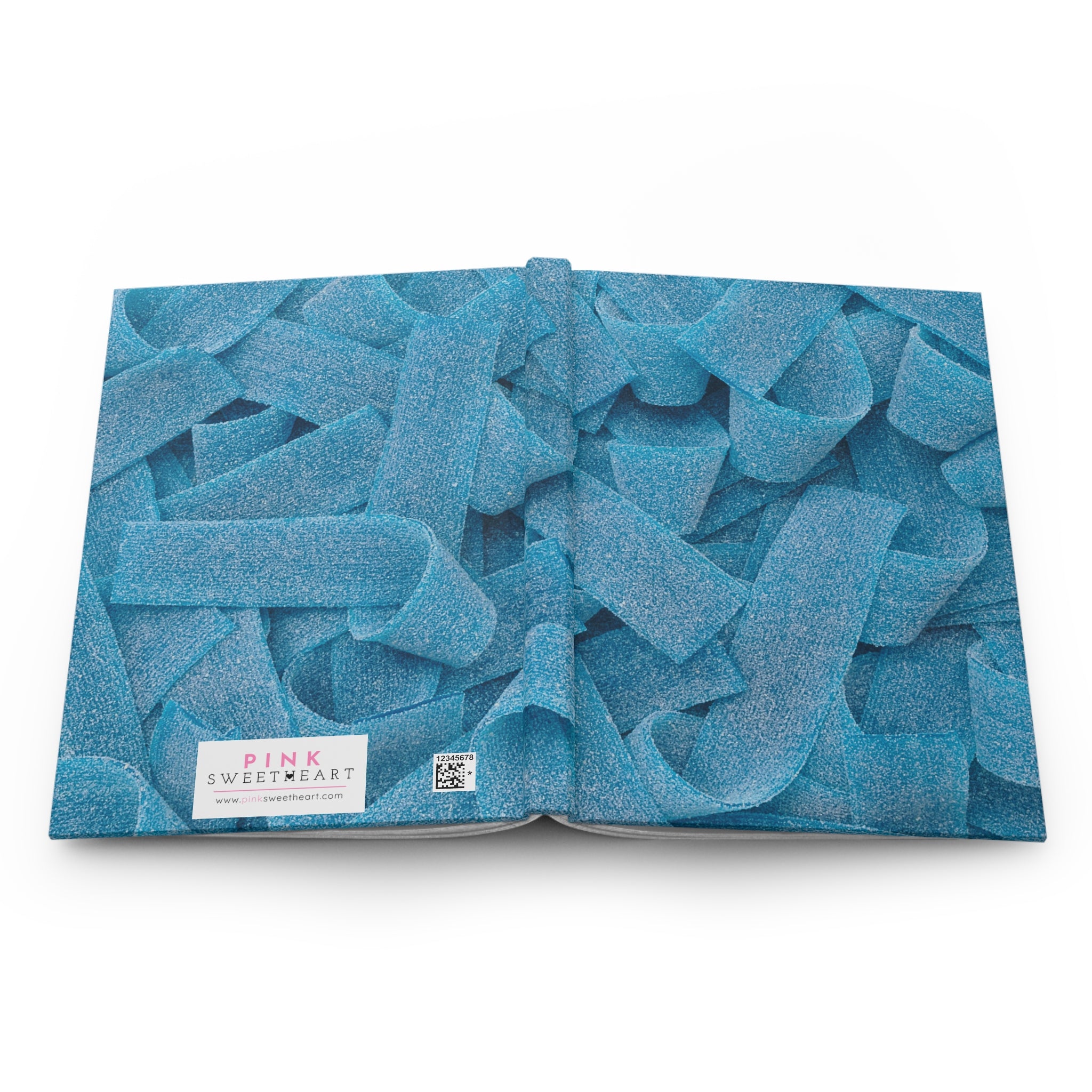 Sour Blue Candy Strips Hardcover Matte Journal