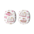 Cute Books and Coffee AirPods Max Case - Pink Sweetheart
