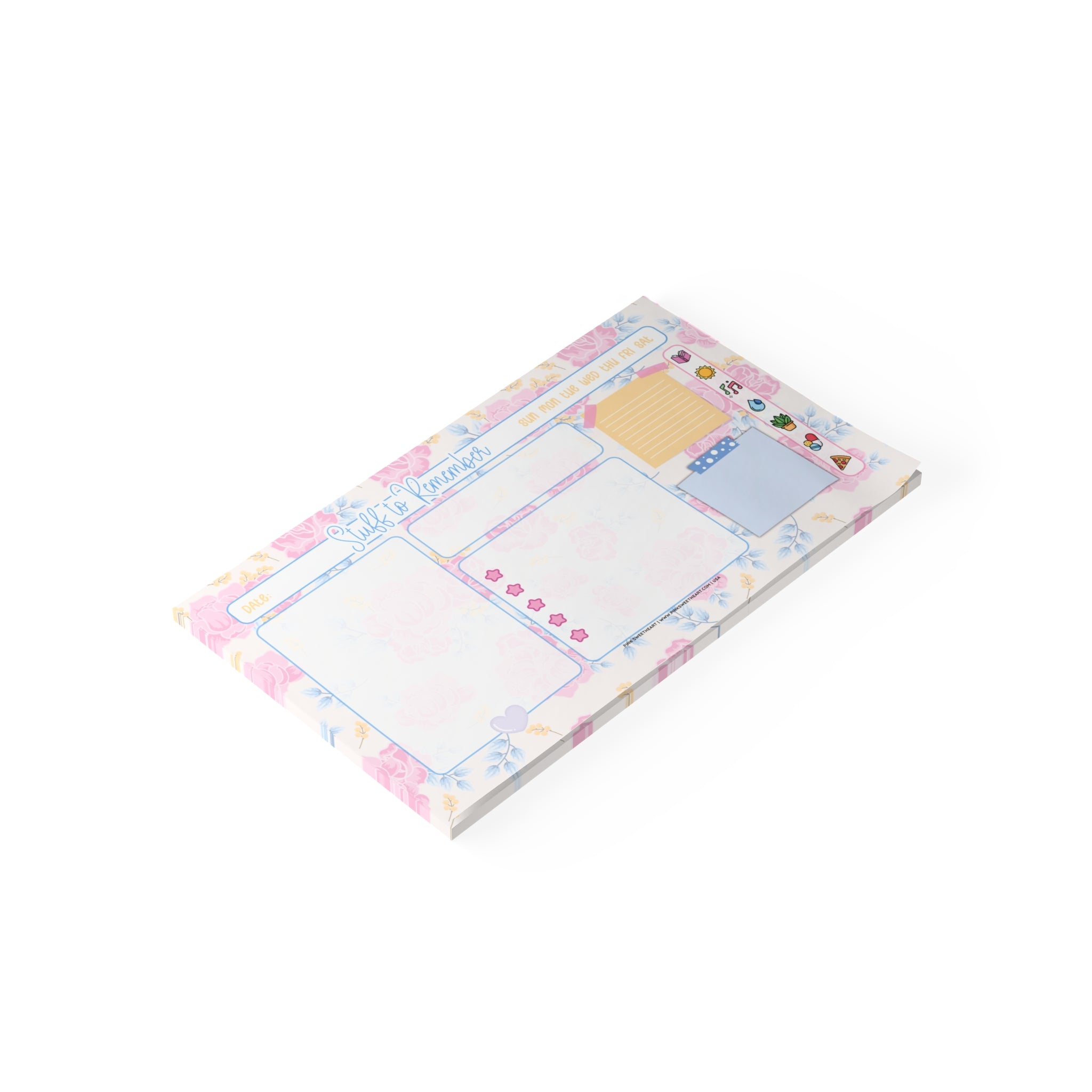 Dainty Feminine Florals Sticky Note Pad