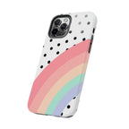 Polka Dot Rainbow Phone Case (Apple & Android) - Pink Sweetheart