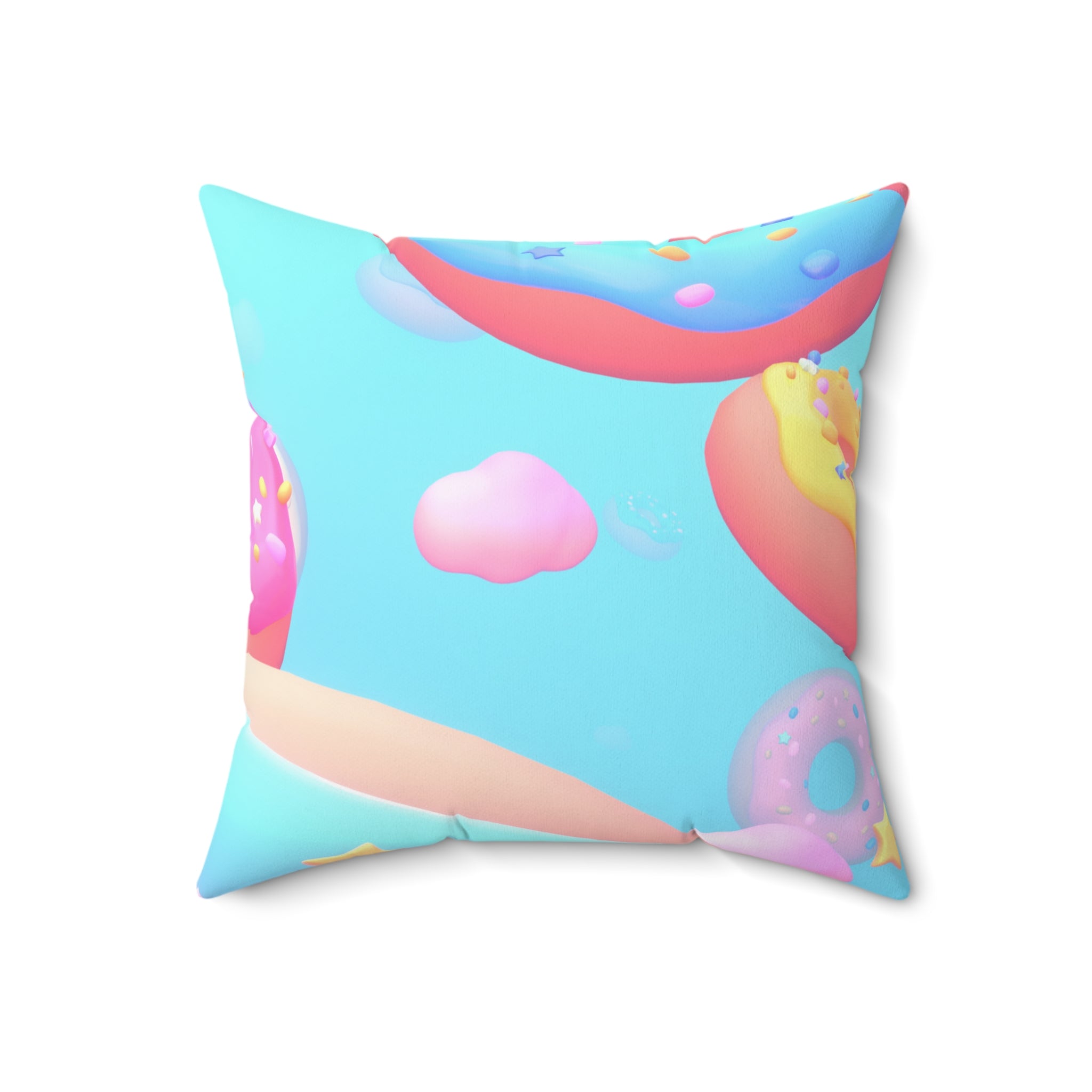 Kawaii Donut Extravaganza Square Pillow