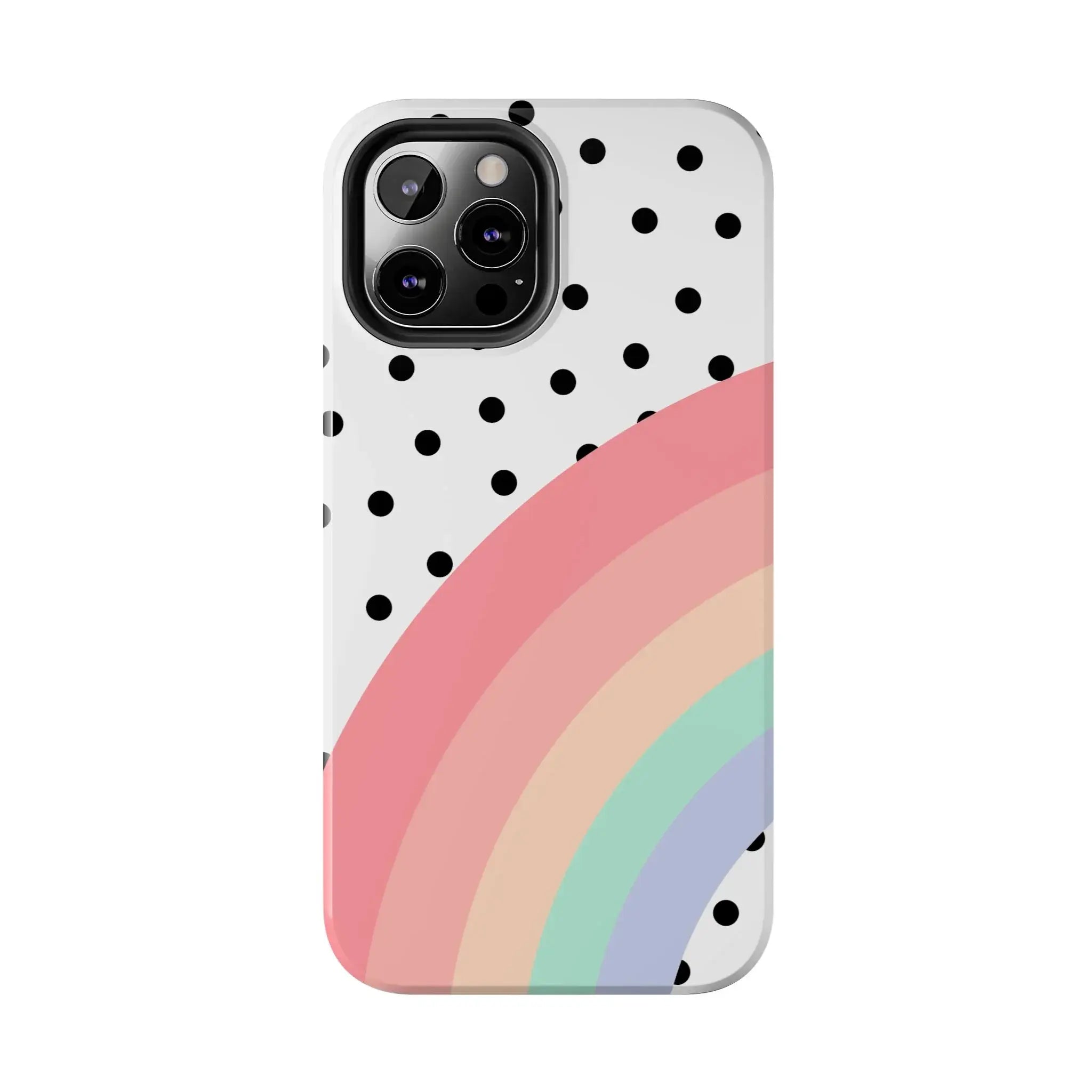 Polka Dot Rainbow Phone Case (Apple & Android) - Pink Sweetheart