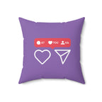 Almohada cuadrada de compromiso de influencer - Púrpura