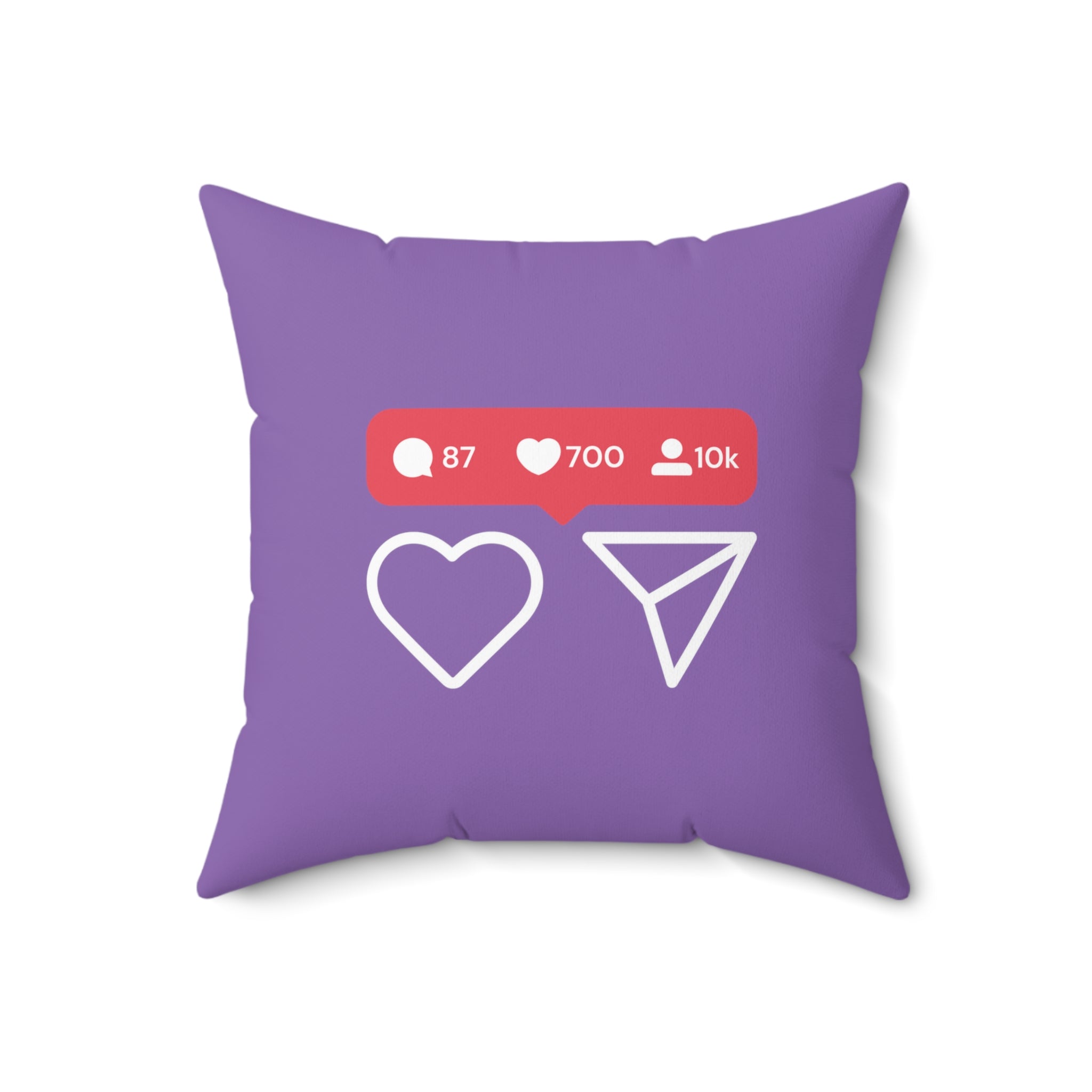 Influencer Engagement Square Pillow - Purple