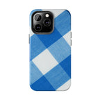 Classic Blue Gingham Phone Case (Apple & Android) - Pink Sweetheart