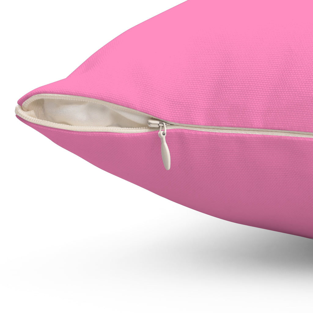 Pink Subscribe Square Pillow