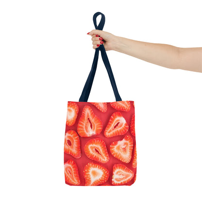 Sweet Sliced Strawberries Tote Bag