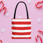 Red & White Peppermint Tote Bag