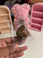 Cinnamon Roll Clicker Fidget Keychain - Pink Sweetheart