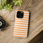 Orange Stripe Lines Phone Case (Apple & Android)