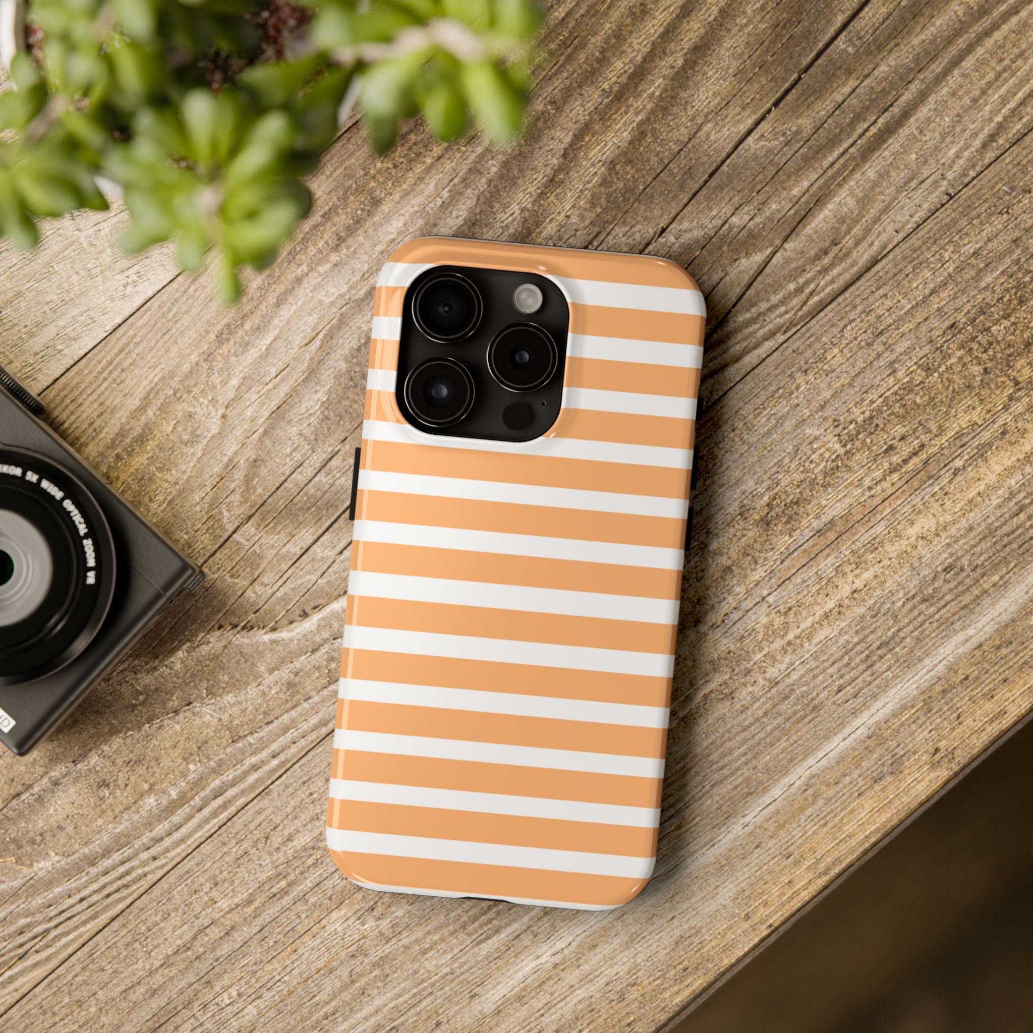 Orange Stripe Lines Phone Case (Apple & Android)