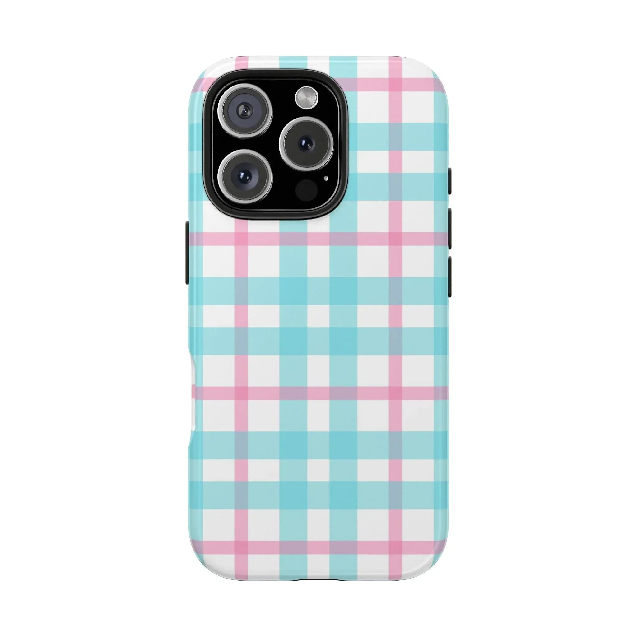 Pastel Gingham Phone Case (Apple & Android) - Pink Sweetheart