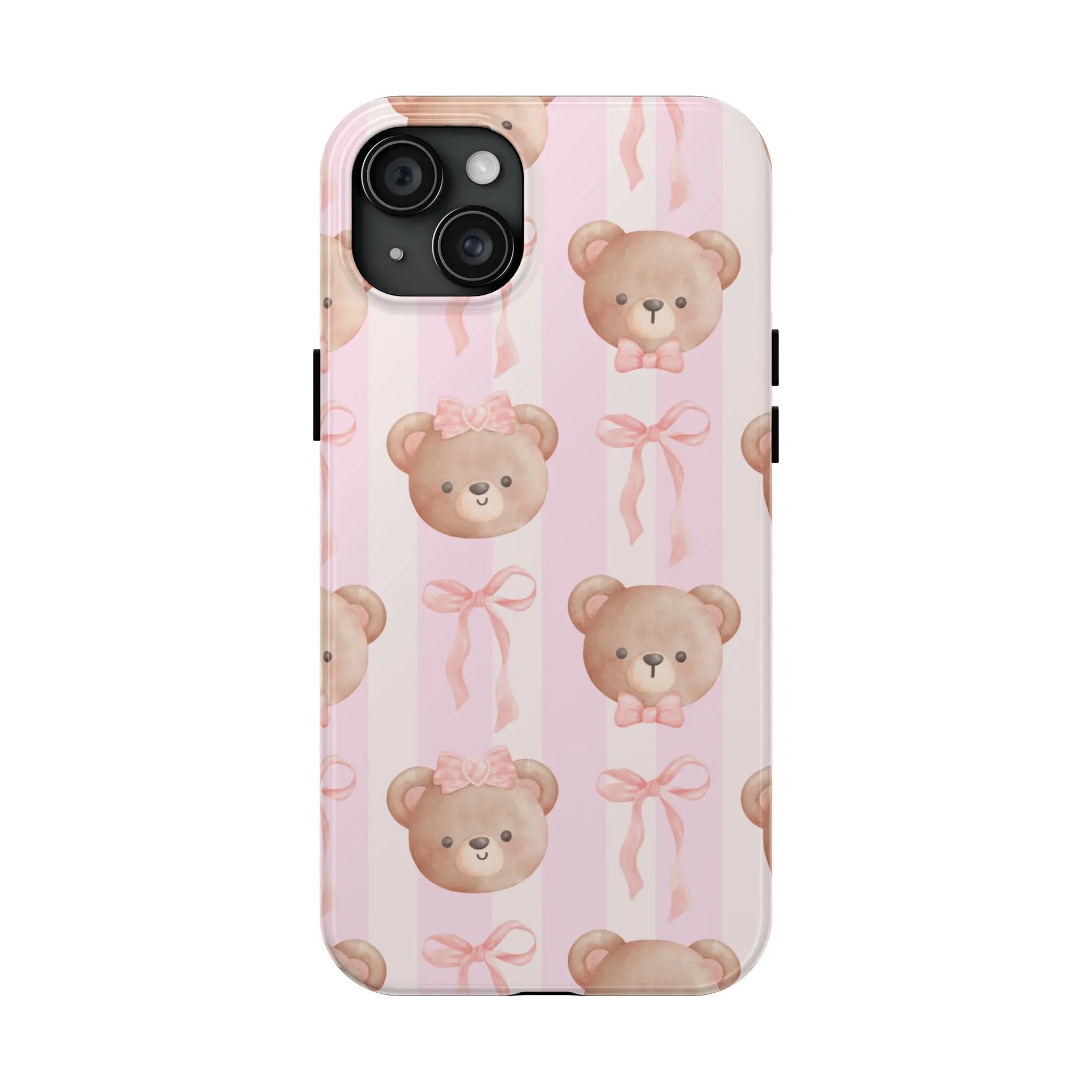 Cuddly Teddy Bear Phone Case (Apple & Android) - Pink Sweetheart