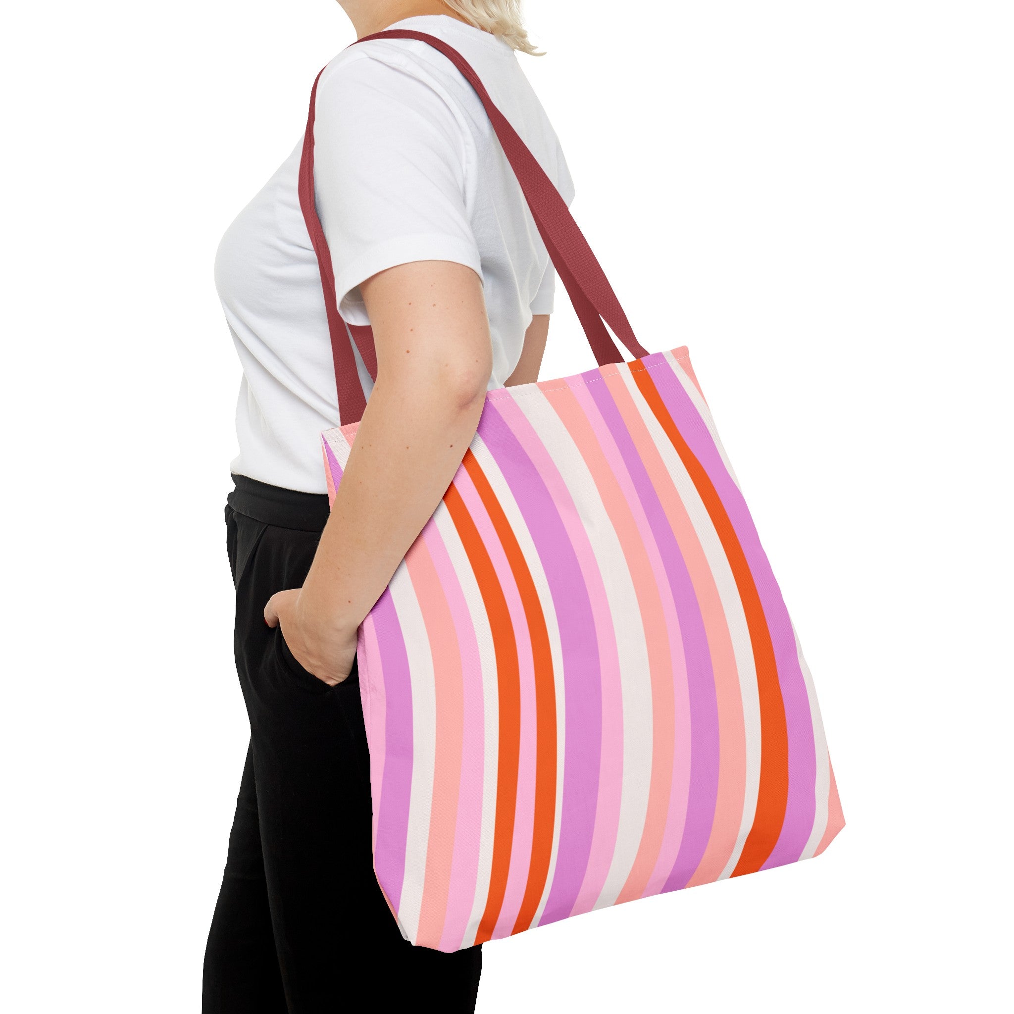 Retro Groovy Waves Tote Bag