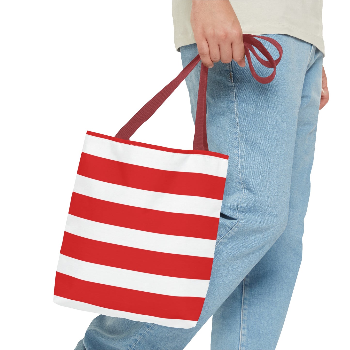 Red & White Peppermint Tote Bag