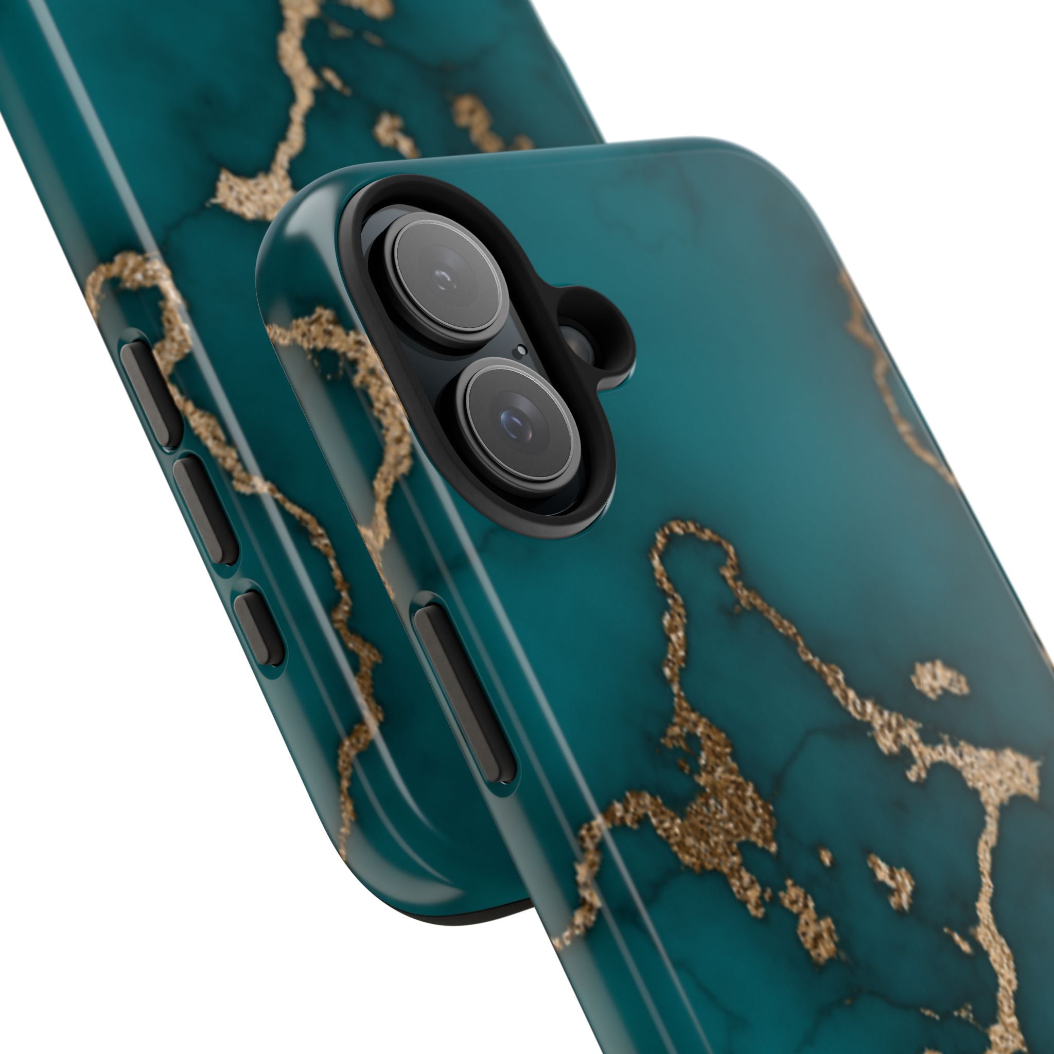 Green & Gold Marble Phone Case (Apple & Android)