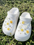 Yellow Sunflower Sweetie Clog Charms Set - Pink Sweetheart