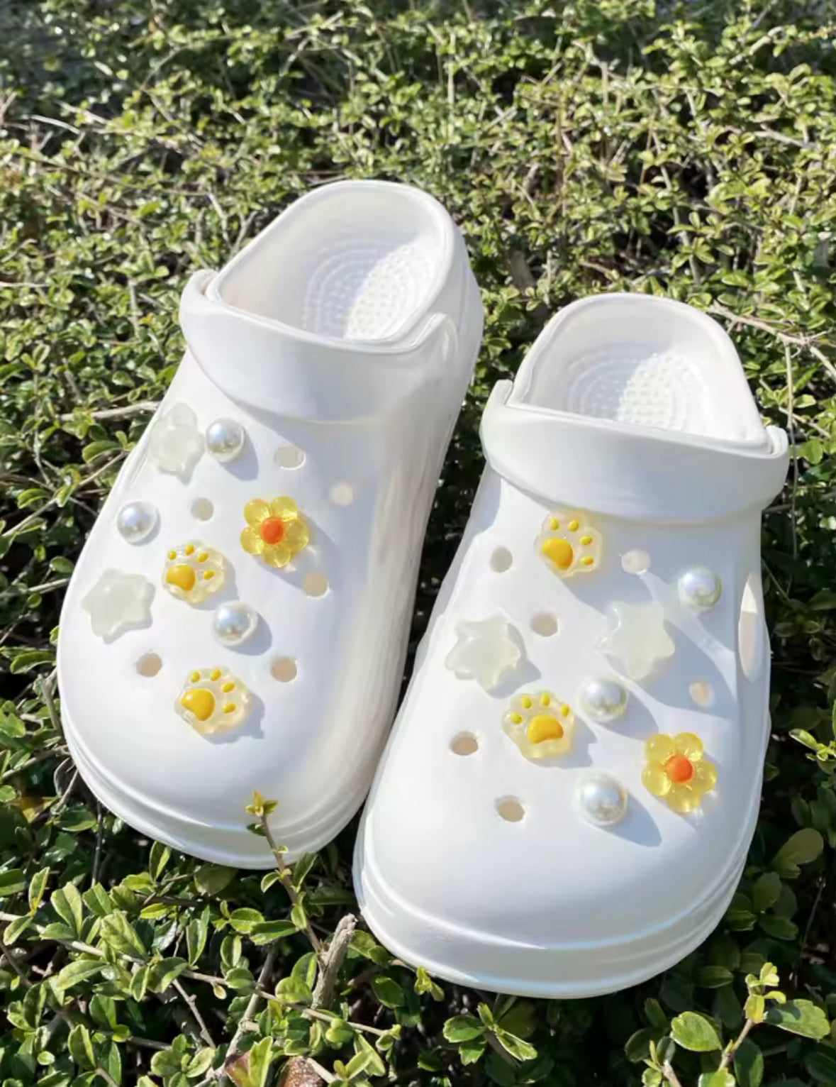 Yellow Sunflower Sweetie Clog Charms Set