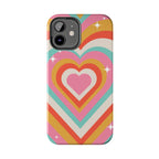 Psychedelic Hearts Phone Case (Apple & Android) - Pink Sweetheart