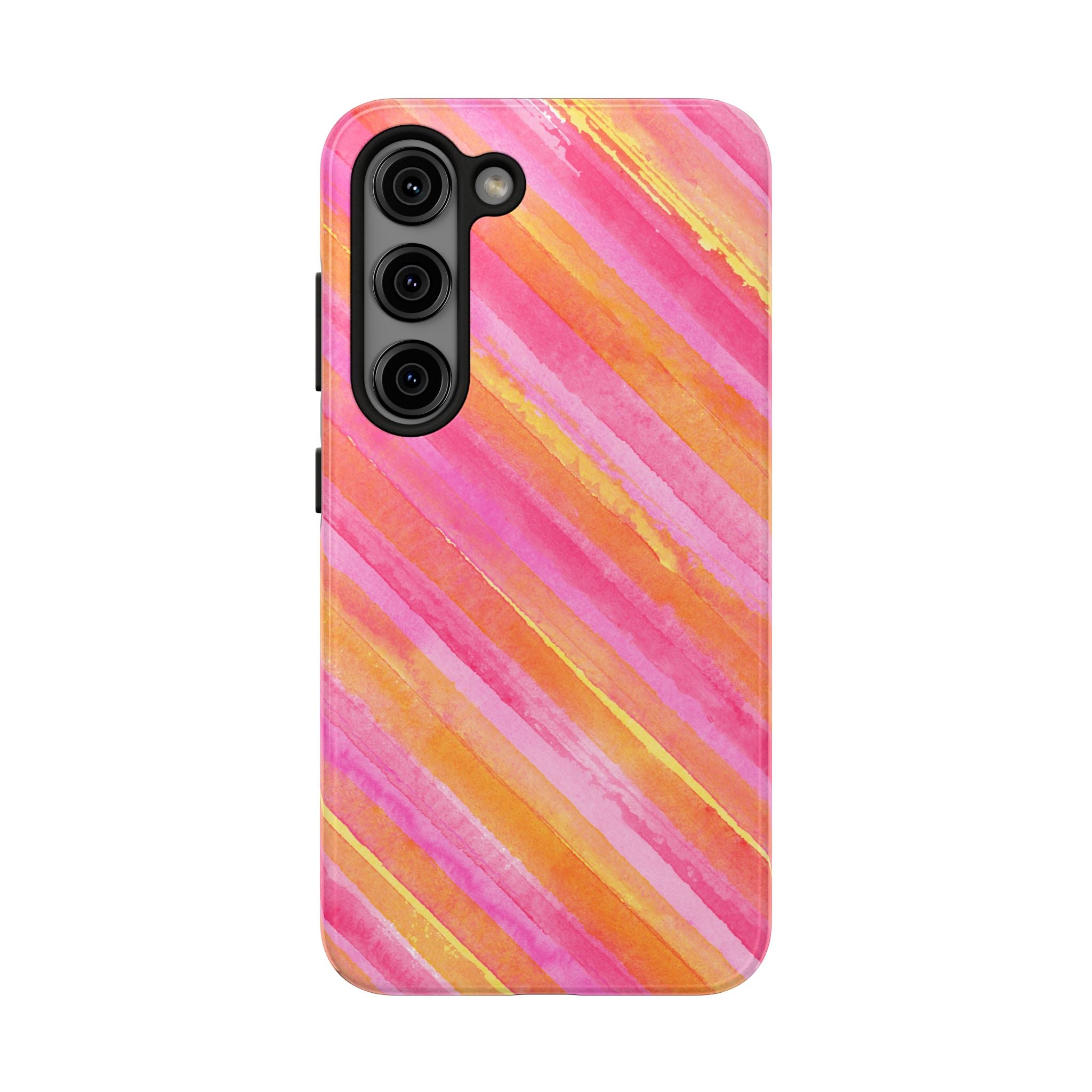 Pink Lemon Stripes Phone Case (Apple & Android)