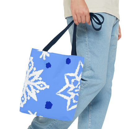 Blue Winter Snowflakes Tote Bag