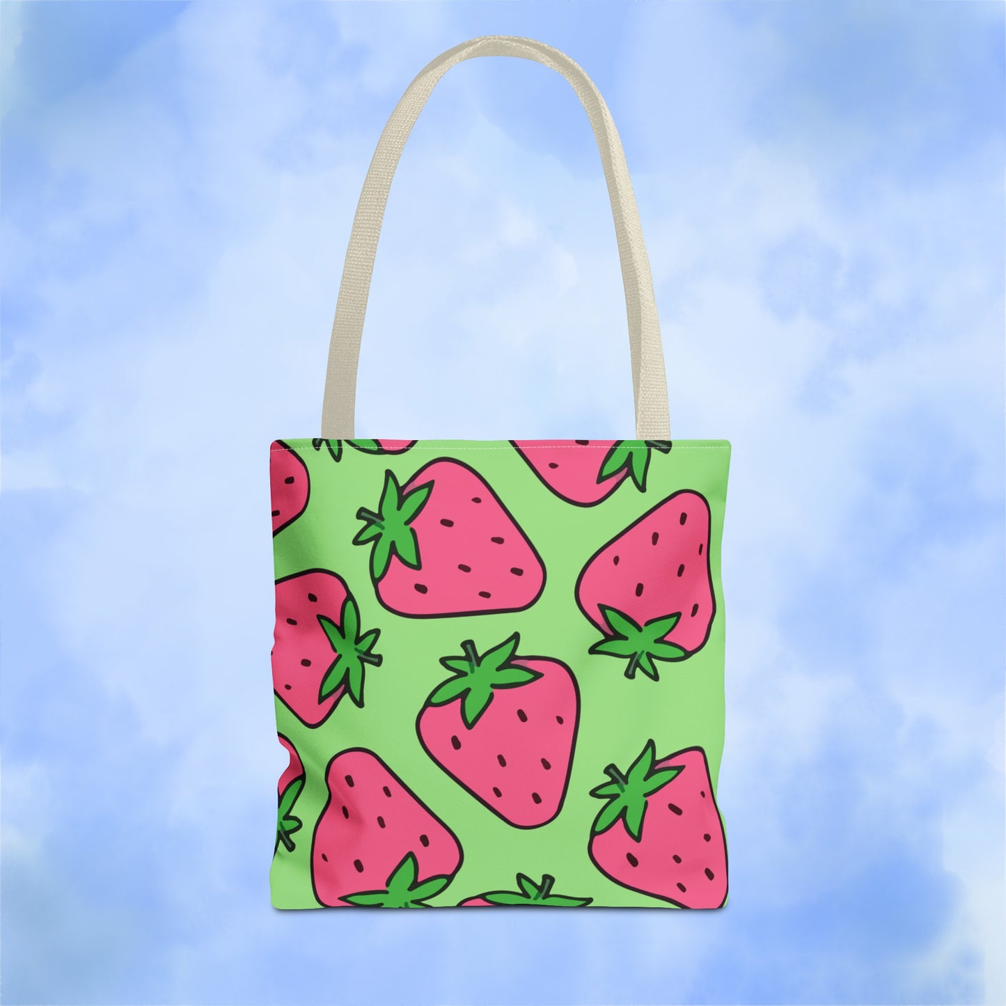 Cartoon Strawberries Tote Bag