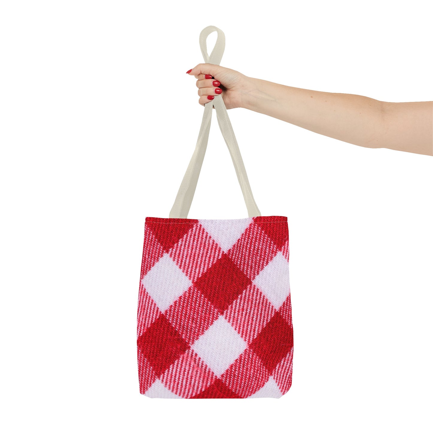 Red & White Checked Tote Bag