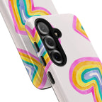 Rainbow Hearts Phone Case (Apple & Android) - Pink Sweetheart