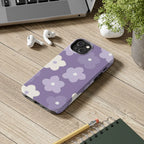 Pastel Purple Flowers Phone Case (Apple & Android) - Pink Sweetheart