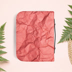Wrinkled Red Coral Paper Book Cover