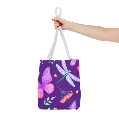 Purple Butterfly Forest Tote Bag