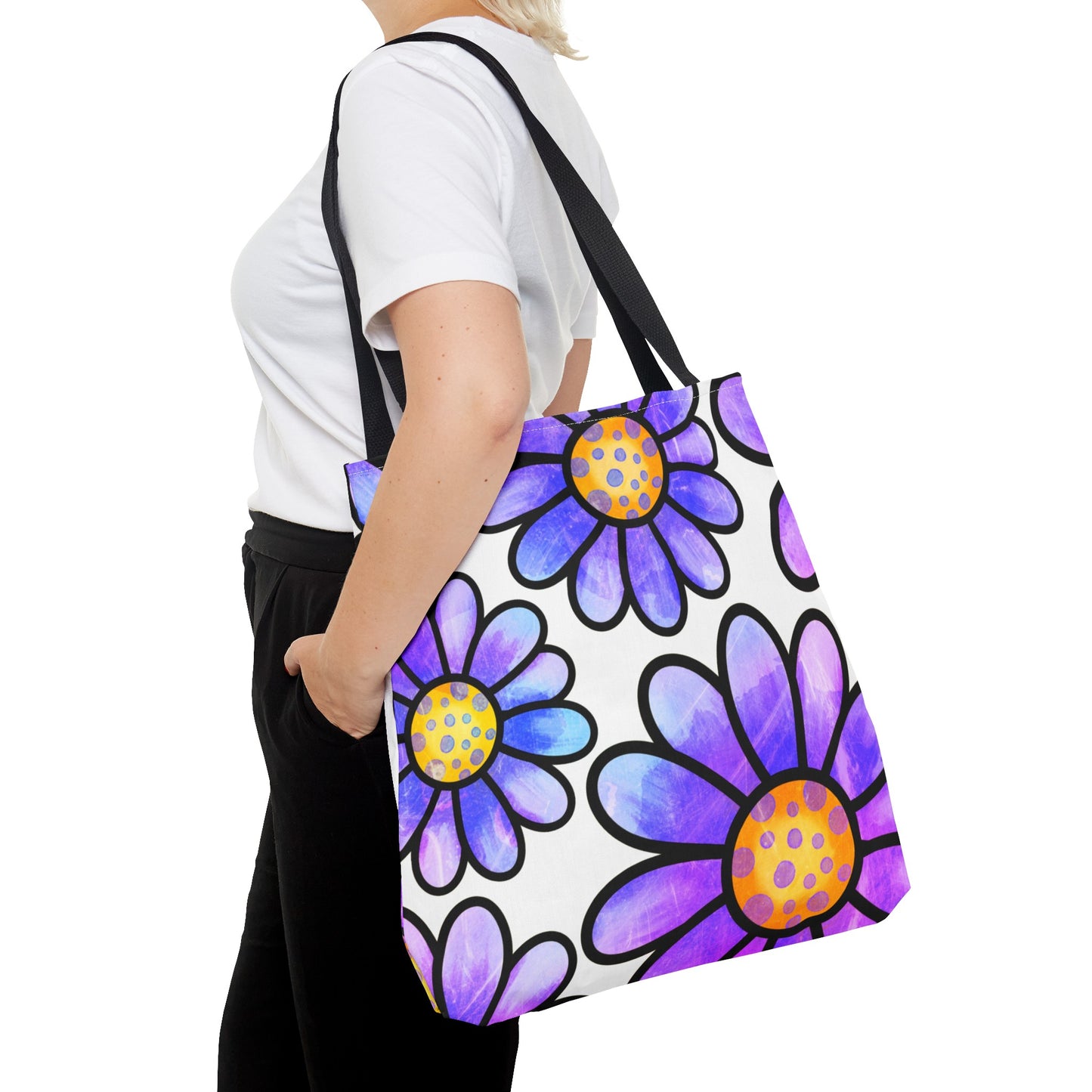 Purple Florals Tote Bag